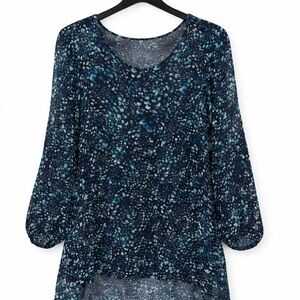Terra & Sky Navy and Teal Blouse